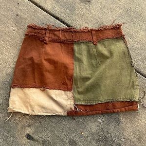 Cute cottagecore tricolor, minis skirt, size 6